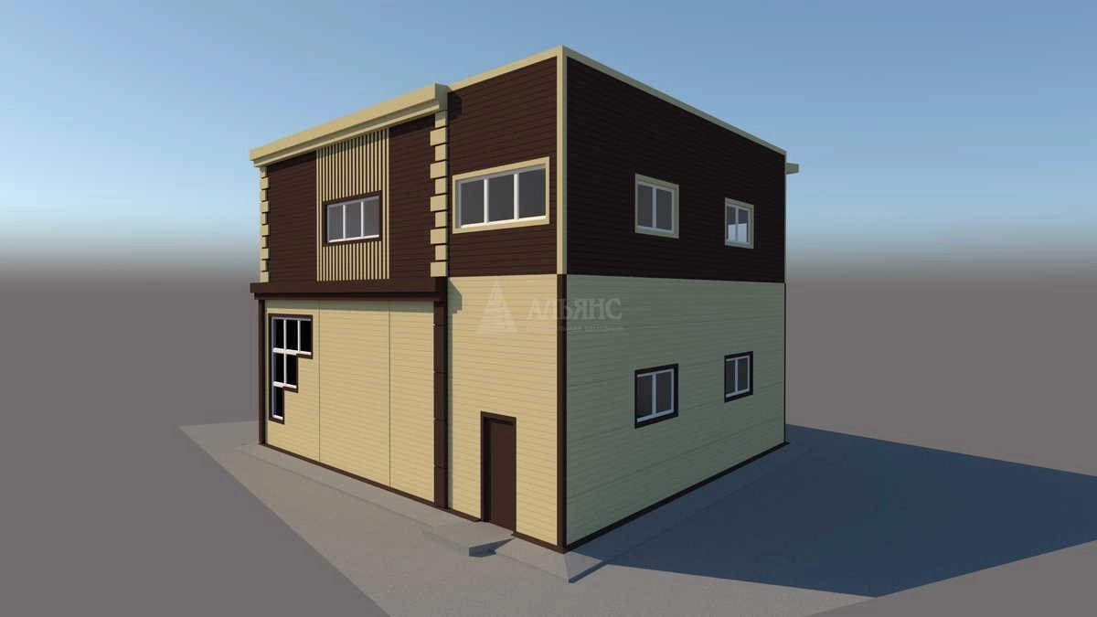 3D визуализация Склад-ангар из сэндвич-панелей - фото 10