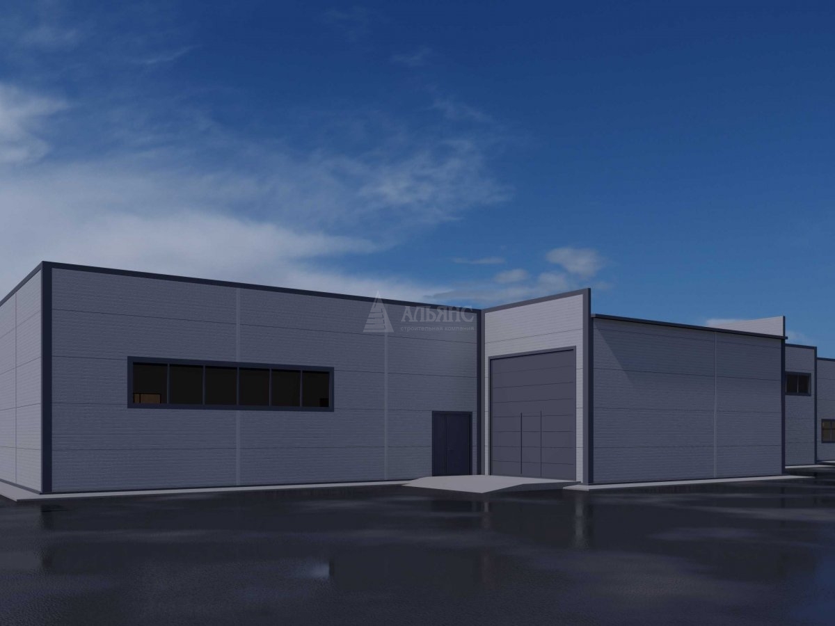 3D визуализация Склад из сэндвич панелей - фото 1