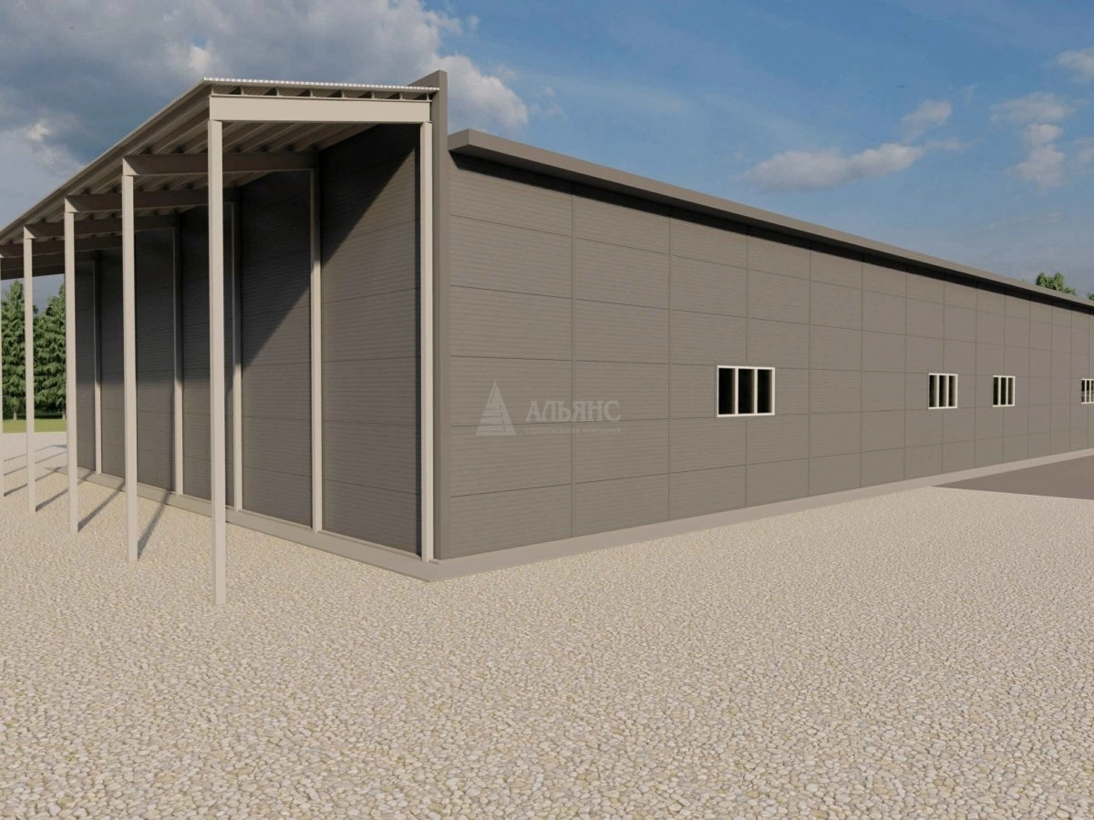 3D визуализация СТО из сэндвич-панелей - фото 3