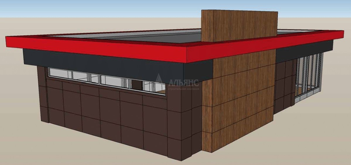 3D визуализация Кафе из сэндвич-панелей - фото 2