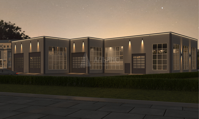 3D визуализация СТО из сэндвич-панелей - фото 5
